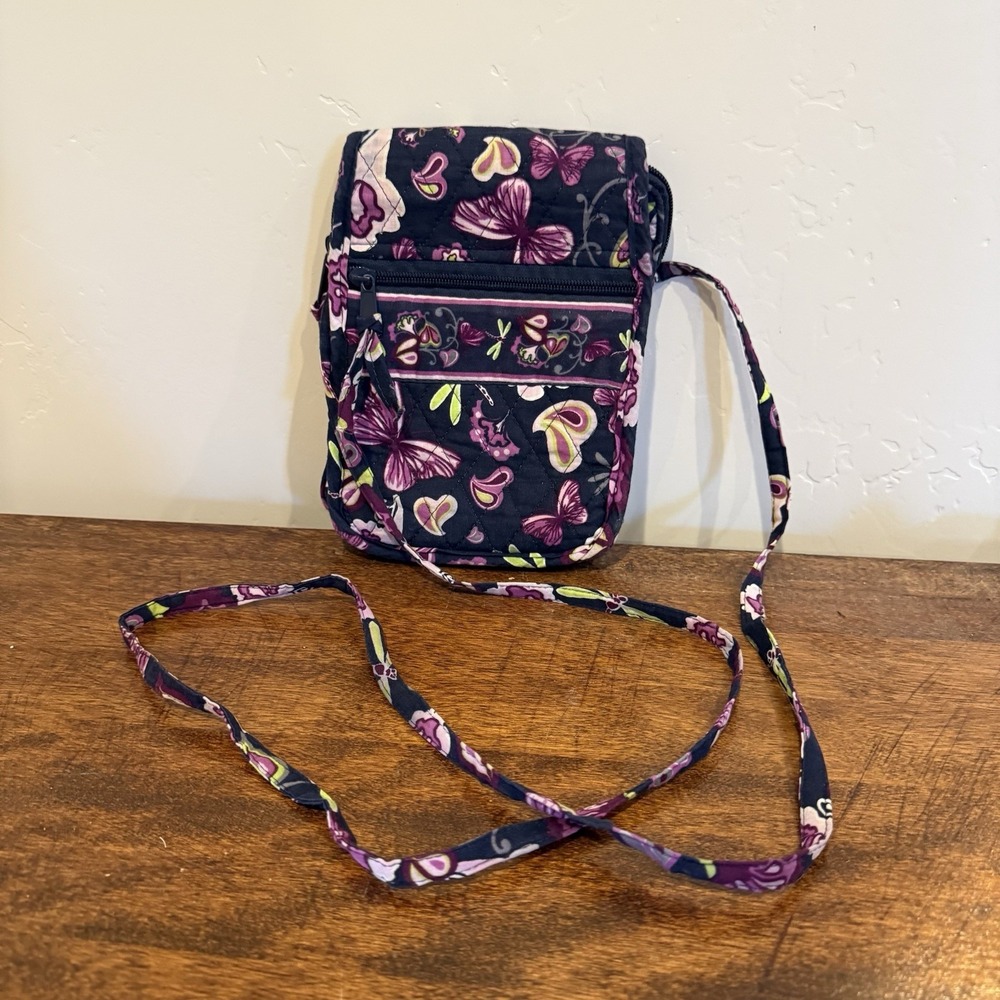 2013 Darice Blue Multicolor Florals Quilted Hipster Cross Body Purse Bag Y2K